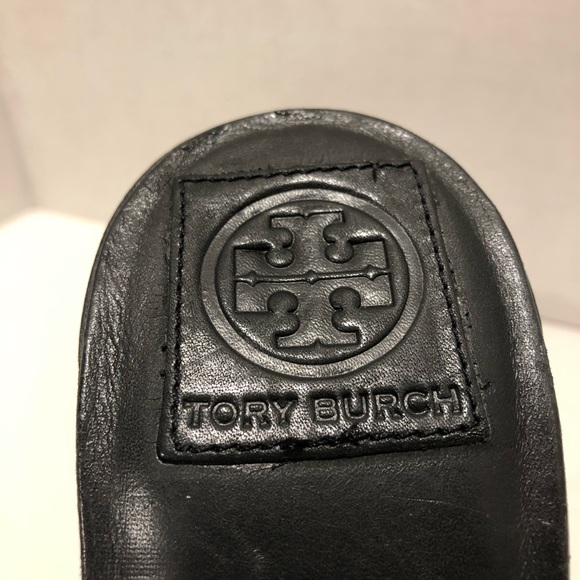 Tory Burch Fletcher Sandal Black Leather Size 8.5 - Picture 6 of 8